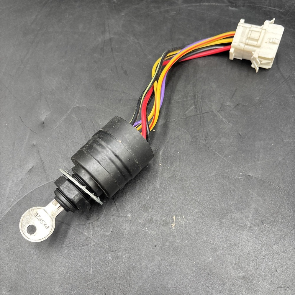 Vintage Marine Boat Ignition Key Switch Assembly Waterproof Shroud Pigtail Plug